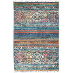Tappeto Rubin Pakistan Astratto Blu Arancione 97x152 Cm