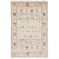 Tappeto Rubin Pakistan Geometrico Beige Di Terracotta 98x155