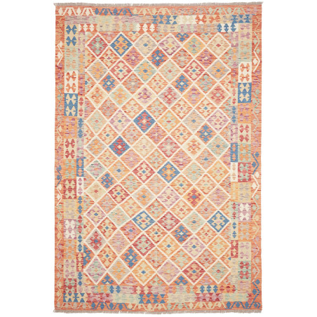 Tappeto Kilim Afghanistan Geometrico Multicolore Pastello 20
