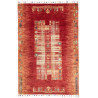 Tappeto Siva Pakistan Geometrico Rosso Beige 100x147 Cm