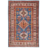 Tappeto Kazak Fine Pakistan Medaglione Blu Rosso 99x151 Cm