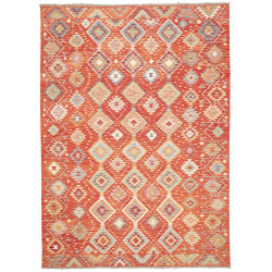 Tappeto Kilim Afghanistan Geometrico Terracotta Multicolor 2