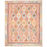 Tappeto Kilim Afghanistan Geometrico Arancione Multicolore 2
