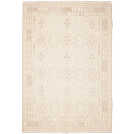 Tappeto Kilim Afghanistan Geometrico Avorio Beige Chiaro 204
