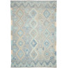 Tappeto Kilim Afghanistan Geometrico Blu Azzurro Grigio 204x