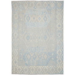 Tappeto Kilim Afghanistan Geometrico Azzurro Beige 206x296 C