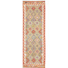 Tappeto Kilim Afghanistan Geometrico Arancio Beige 79x245 Cm