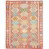 Tappeto Kilim Afghanistan Geometrico Arancio Multicolore 180