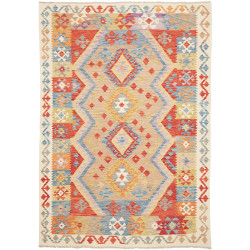 Tappeto Kilim Afghanistan Astratto Beige Arancione 178x250 C