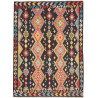 Tappeto Kilim Afghanistan Geometrico Scuro Multicolore 168x2
