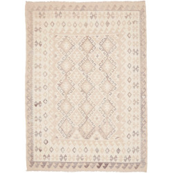 Tappeto Kilim Afghanistan Geometrico Beige Marrone Grigio 17