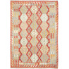 Tappeto Kilim Afghanistan Geometrico Rosso Azzurro 168x240 C