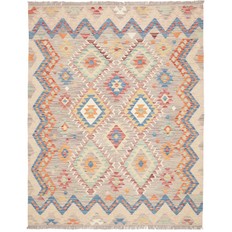 Tappeto Kilim Afghanistan Astratto Multicolore Geometrico Lu