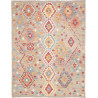 Tappeto Kilim Afghanistan Geometrico Grigio Multicolore Viva