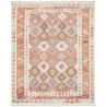 Tappeto Kilim Afghanistan Geometrico Arancio Turchese 154x18