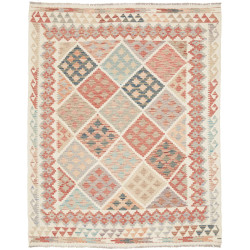 Tappeto Kilim Afghanistan Astratto Multicolore Pastello 152x