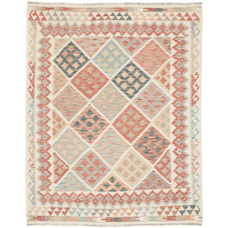 Tappeto Kilim Afghanistan Astratto Multicolore Pastello 152x
