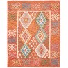 Tappeto Kilim Afghanistan Geometrico Arancione Multicolore 1