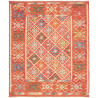Tappeto Kilim Afghanistan Geometrico Arancione Policromo 161