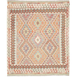 Tappeto Kilim Afghanistan Geometrico Variopinto Toni Caldi 1