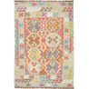 Tappeto Kilim Afghanistan Astratto Multicolore Grigio 120x17