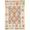 Tappeto Kilim Afghanistan Astratto Azzurro Arancione 126x180