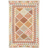 Tappeto Kilim Afghanistan Astratto Avorio Multicolore 117x17