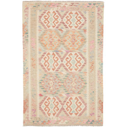Tappeto Kilim Afghanistan Geometrico Beige Pastello 121x186