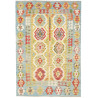 Tappeto Kilim Afghanistan Geometrico Giallo Azzurro 121x177