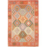 Tappeto Kilim Afghanistan Geometrico Arancio Multicolore Pas