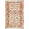 Tappeto Kilim Afghanistan Geometrico Beige Arancione 124x175