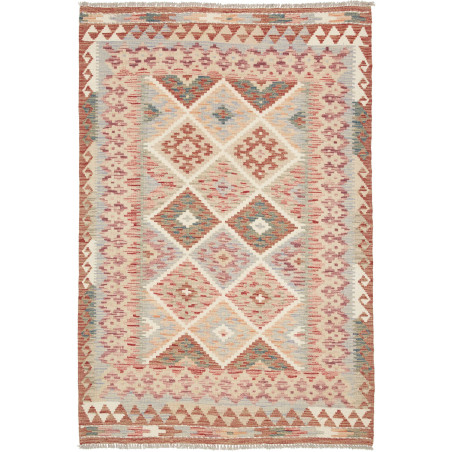 Tappeto Kilim Afghanistan Astratto Beige Terracotta 126x186
