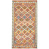 Tappeto Kilim Afghanistan Astratto Multicolore Vivace 107x19