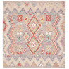 Tappeto Kilim Afghanistan Geometrico Grigio Multicolore Vibr