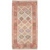 Tappeto Kilim Afghanistan Geometrico Terracotta Azzurro 101x