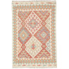 Tappeto Kilim Afghanistan Geometrico Terracotta Azzurro 99x1