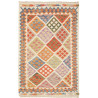 Tappeto Kilim Afghanistan Astratto Avorio Multicolore 102x15