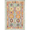 Tappeto Kilim Afghanistan Geometrico Blu Arancio 103x151 Cm
