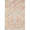 Tappeto Kilim Afghanistan Geometrico Beige Azzurro Rosa 104x