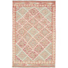 Tappeto Kilim Afghanistan Geometrico Corallo Celeste 102x152