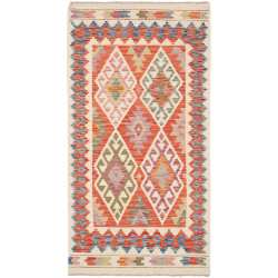 Tappeto Kilim Afghanistan Geometrico Terracotta Beige 100x19