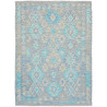 Tappeto Kilim Afghanistan Geometrico Azzurro Blu Beige 127x1
