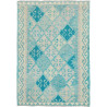 Tappeto Kilim Afghanistan Astratto Turchese Blu 125x178 Cm