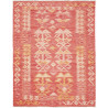 Tappeto Kilim Afghanistan Geometrico Rosso Corallo Crema 135