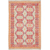 Tappeto Kilim Afghanistan Astratto Beige Rosso 127x189 Cm