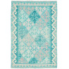 Tappeto Kilim Afghanistan Geometrico Turchese Grigio 104x153
