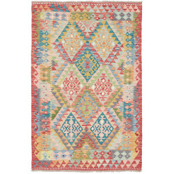 Tappeto Kilim Afghanistan Astratto Multicolore Vivace 98x152