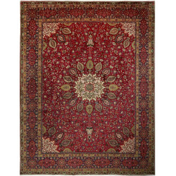 Tabriz 302x390 Cm Tabriz, Persia, Hand-carded Wool (warp: