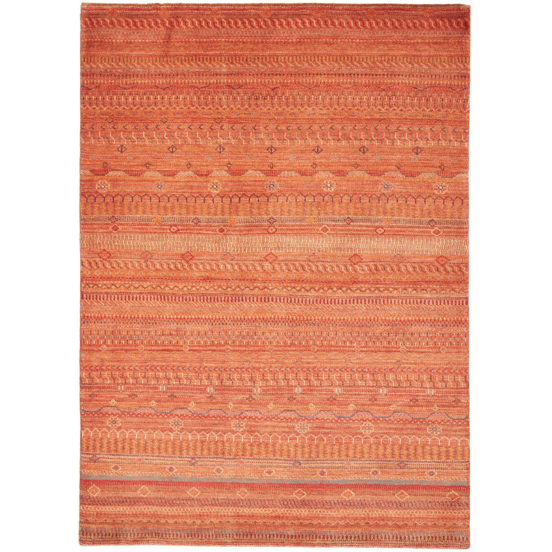 Tappeto Royal Gabbeh Pakistan A Righe Arancio Terracotta Etn