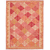 Tappeto Kilim Afghanistan Geometrico Rosso Arancio 156x200 C